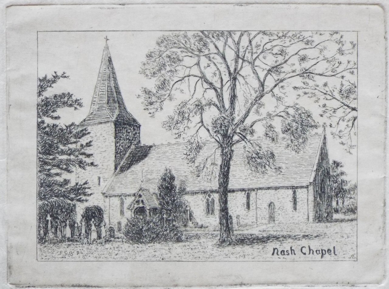 Etching - Nash Chapel - Bayley